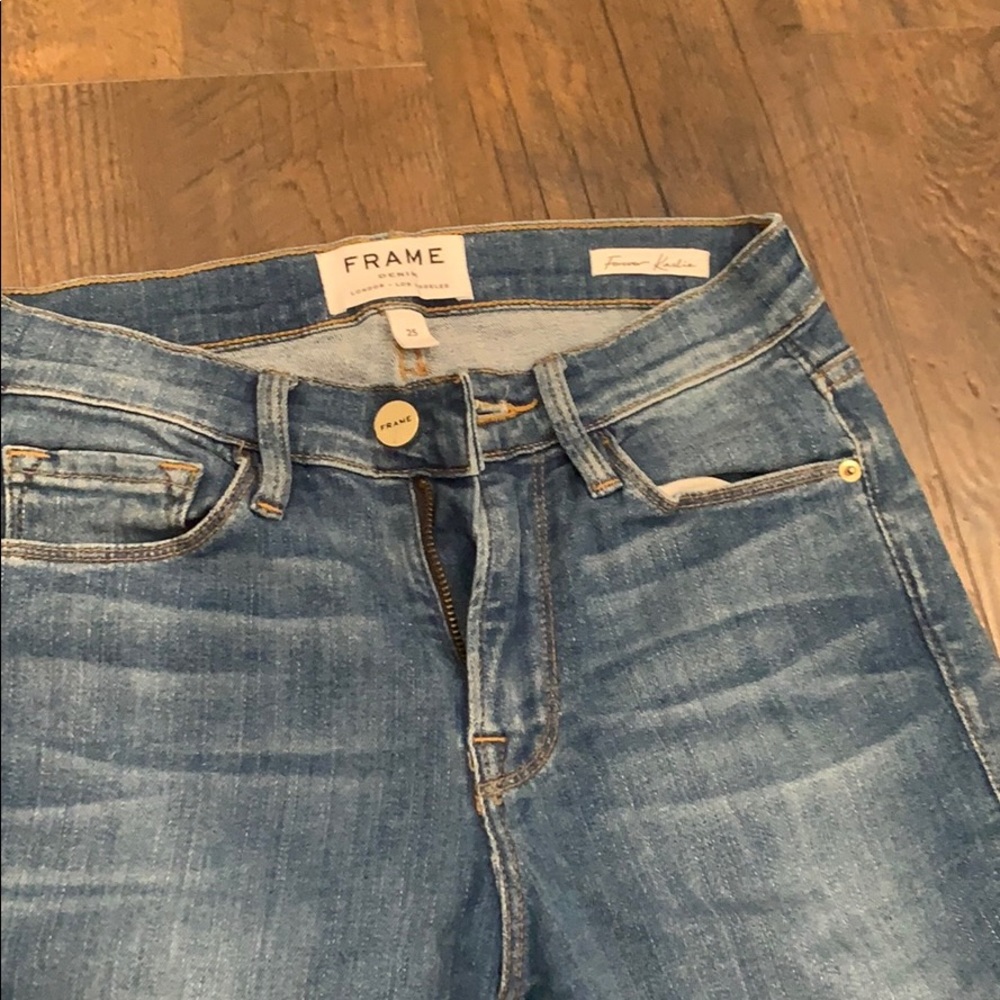 Frame wide leg jeans